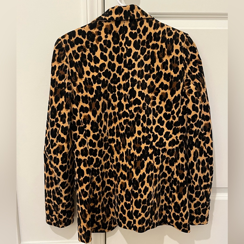 Frame Denim Velvet Leopard Print Blazer - Picture 3 of 5